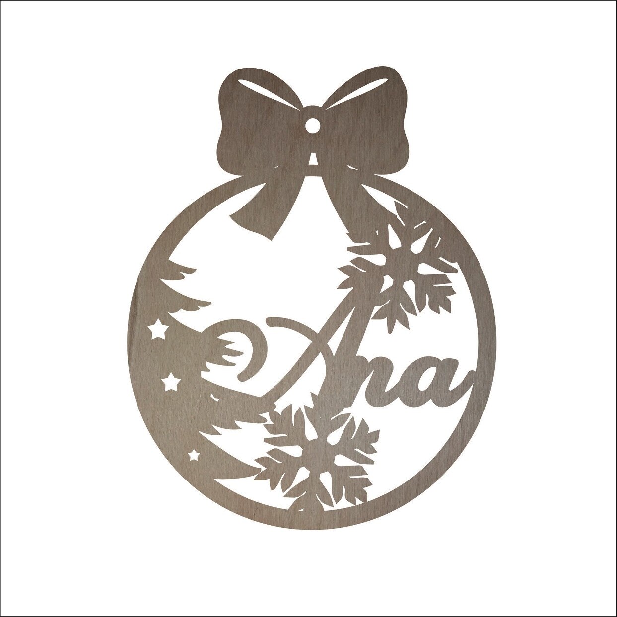 Glob de Craciun, GL48, Lemn, 9cm