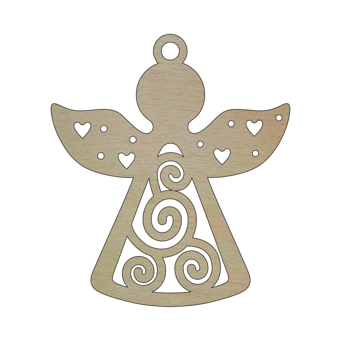 Glob de Craciun, GL13, Lemn, 9cm