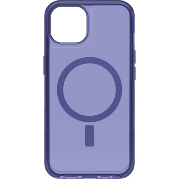 Carcasa antimicrobiana Otterbox Symmetry Plus compatibila cu iPhone 13, MagSafe, Blue