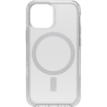 Carcasa antimicrobiana Otterbox Symmetry Plus pentru iPhone 13 Mini / iPhone 12 Mini, compatibila MagSafe, Clear Carcasa antimicrobiana Otterbox Symmetry Plus pentru iPhone 13 Mini / iPhone 12 Mini, compatibila MagSafe, Clear