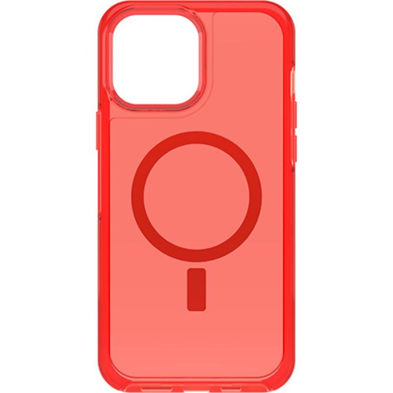 Carcasa antimicrobiana Otterbox Symmetry Plus pentru iPhone 13 Pro Max / iPhone 12 Pro Max, compatibila MagSafe, Red