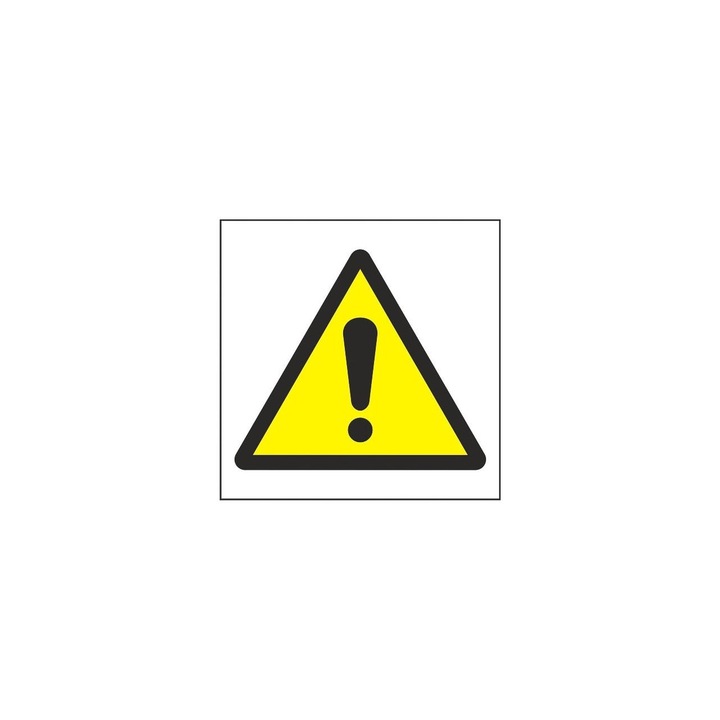 Indicator Autocolant Pericol general dimensiune 180 x 180mm