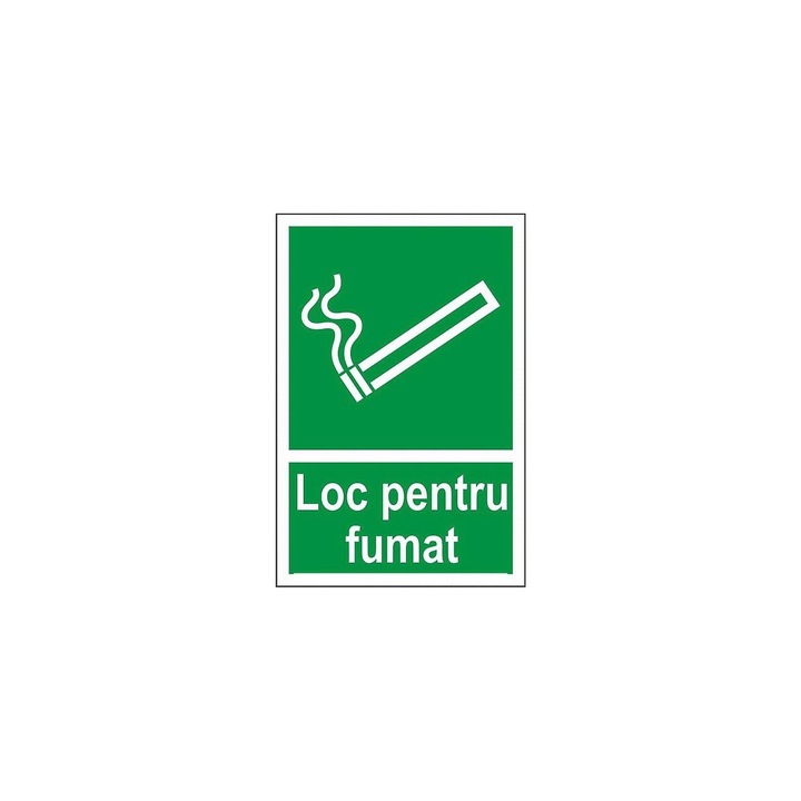 Indicator Autocolant Loc pentru fumat dimensiune 148 x 210mm
