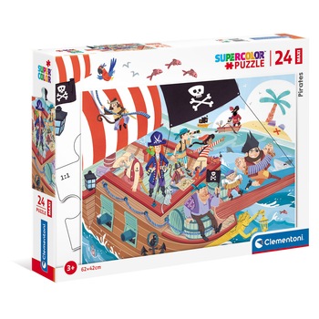 Puzzle Maxi Clementoni - Pirati, 24 piese Puzzle Maxi Clementoni - Pirati, 24 piese