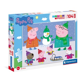 Puzzle Maxi Clementoni - Peppa Pig, 104 piese Puzzle Maxi Clementoni - Peppa Pig, 104 piese