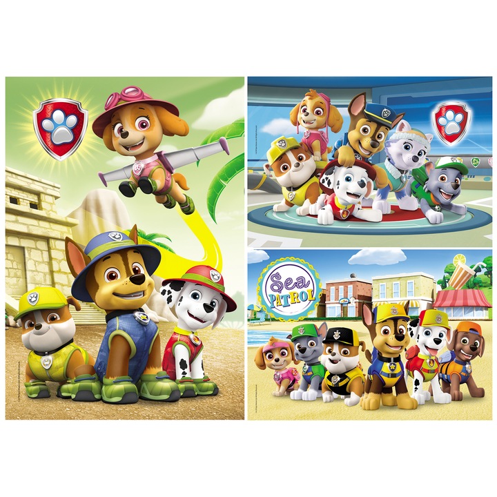 Puzzle Clementoni - Paw Patrol, 3x48 piese - eMAG.ro