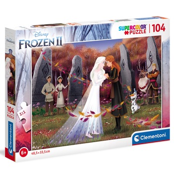 Puzzle Clementoni - Frozen II, In love, 104 piese Puzzle Clementoni - Frozen II, In love, 104 piese