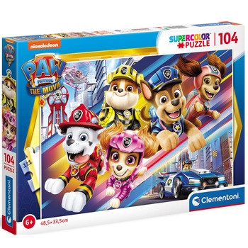 Puzzle Clementoni - Paw Patrol the movie, 104 piese Puzzle Clementoni - Paw Patrol the movie, 104 piese