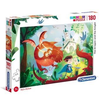 Puzzle Clementoni - The dragon and the knight, 180 piese Puzzle Clementoni - The dragon and the knight, 180 piese