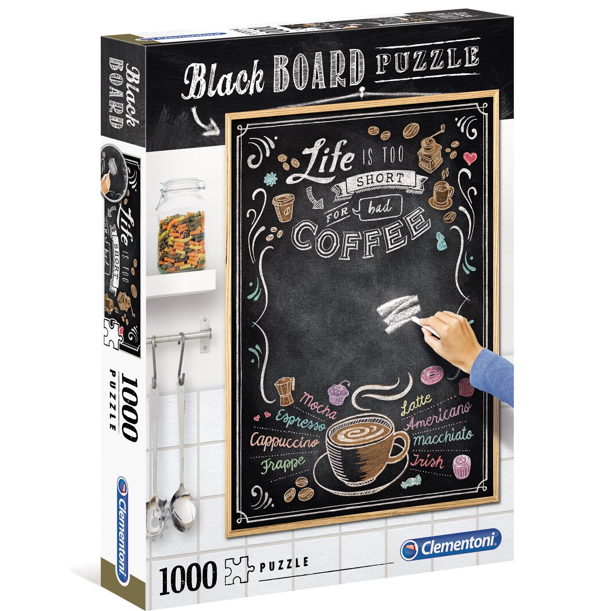 Puzzle Clementoni - Blackboard, Coffee, 1000 piese