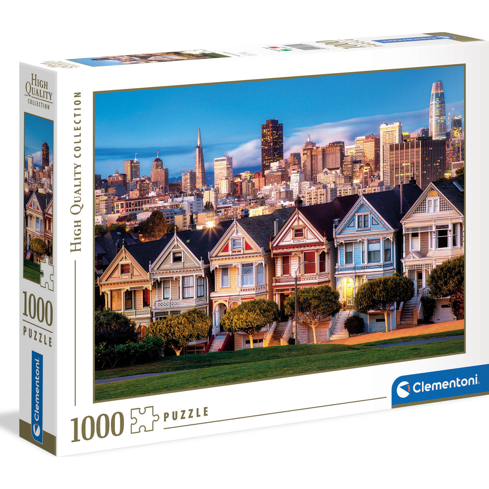 Puzzle Clementoni - Houses painted ladies, 1000 piese