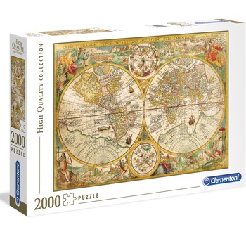 Puzzle Clementoni - Harta veche, 2000 piese Puzzle Clementoni - Harta veche, 2000 piese