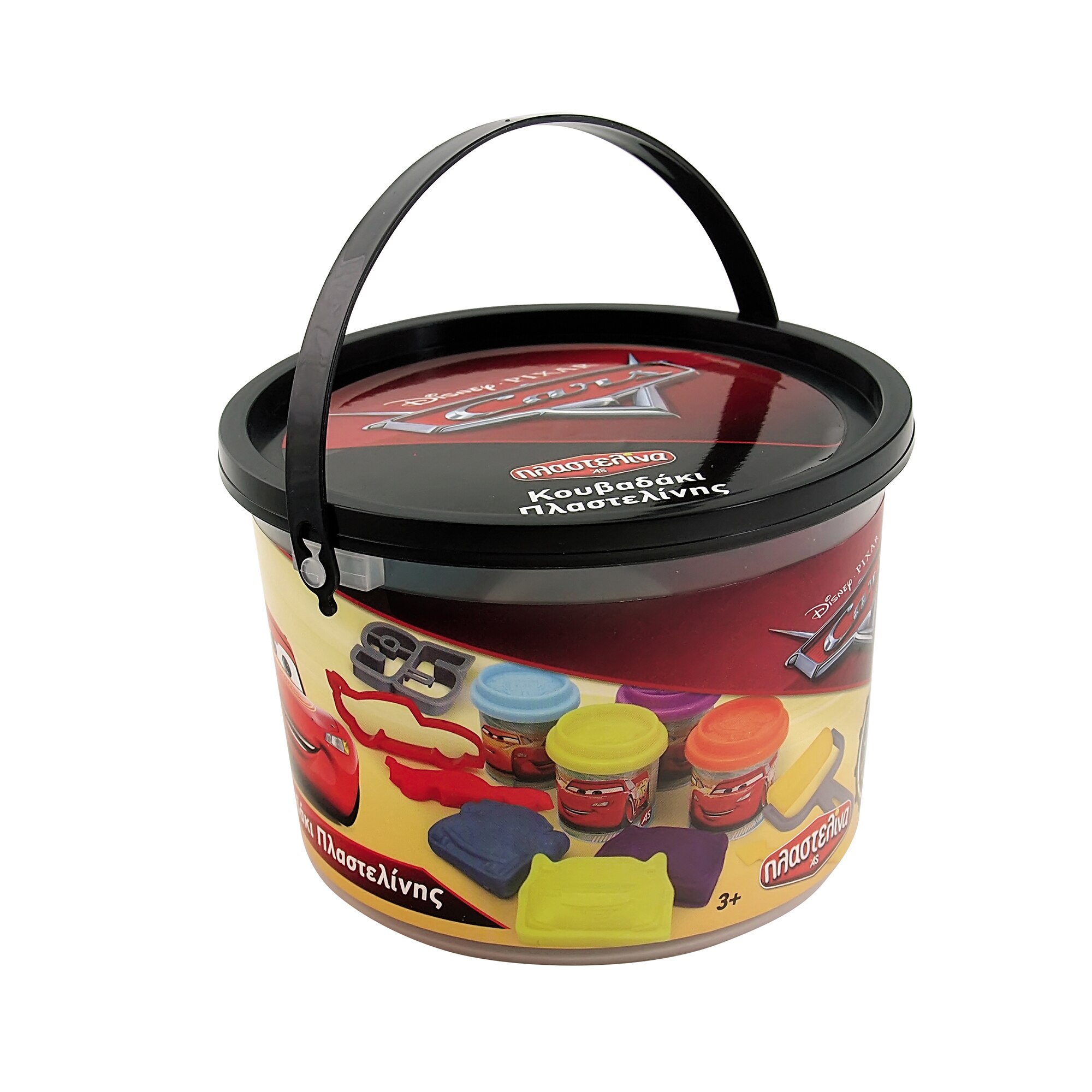 Set de joaca AS Art - Plastilina si accesorii, Cars, 4 borcanase