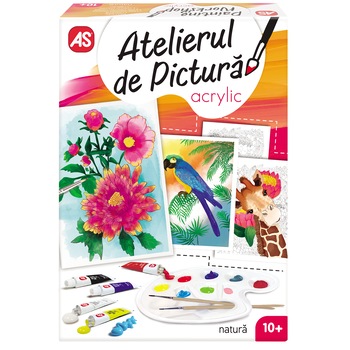 Set pentru desen AS Art - Atelierul de pictura acrylic mini, Natura Set pentru desen AS Art - Atelierul de pictura acrylic mini, Natura