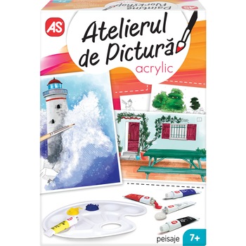 Set pentru desen AS Art - Atelier de pictura acrylic mini, Peisaje Set pentru desen AS Art - Atelier de pictura acrylic mini, Peisaje