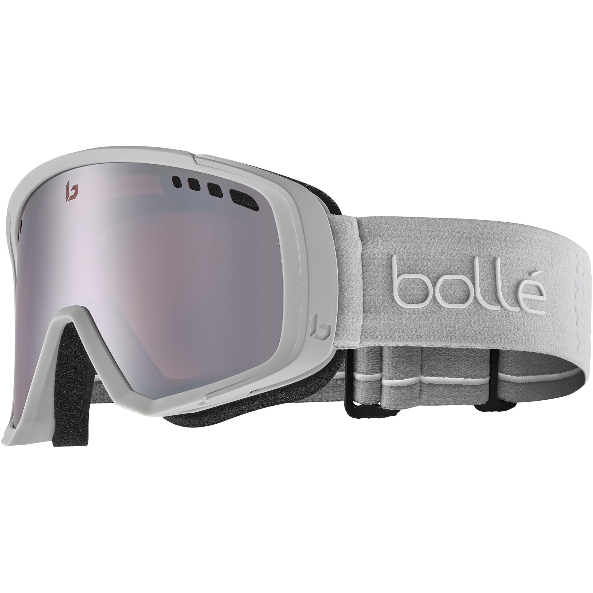 Ochelari ski Bolle MAMMOTH Cat 2, gri deschis mat