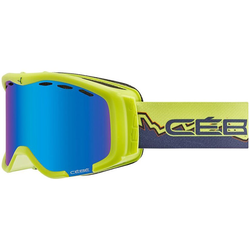 Ochelari ski Cebe CHEEKY Cat.3, lime/albastru mat
