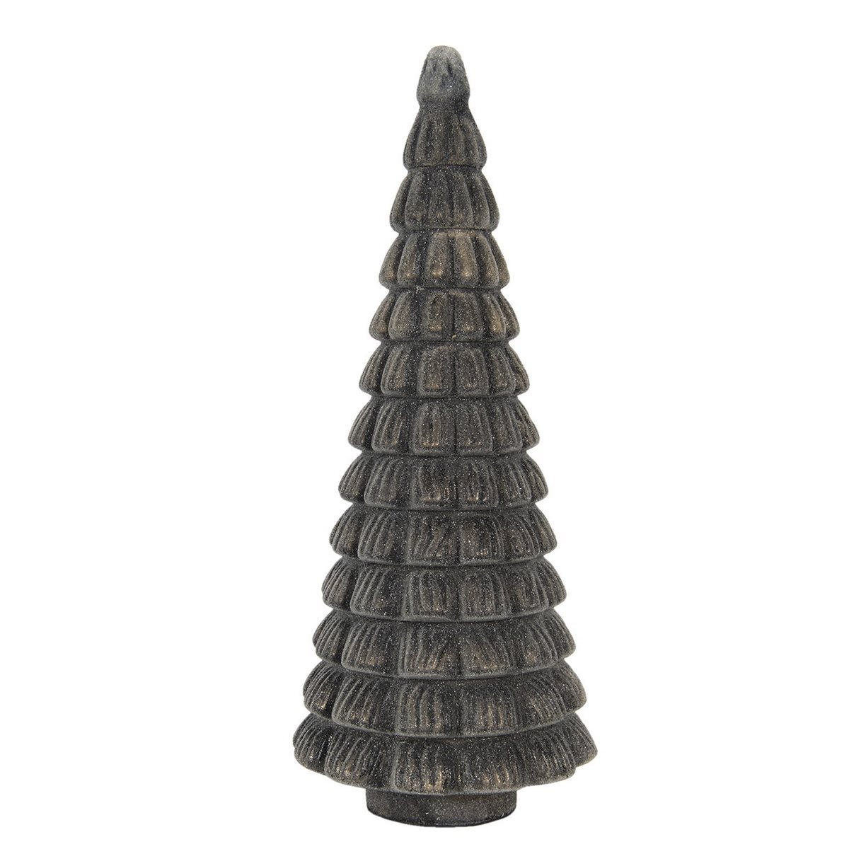Brad din sticla negru auriu Ø 18 cm x 46 h