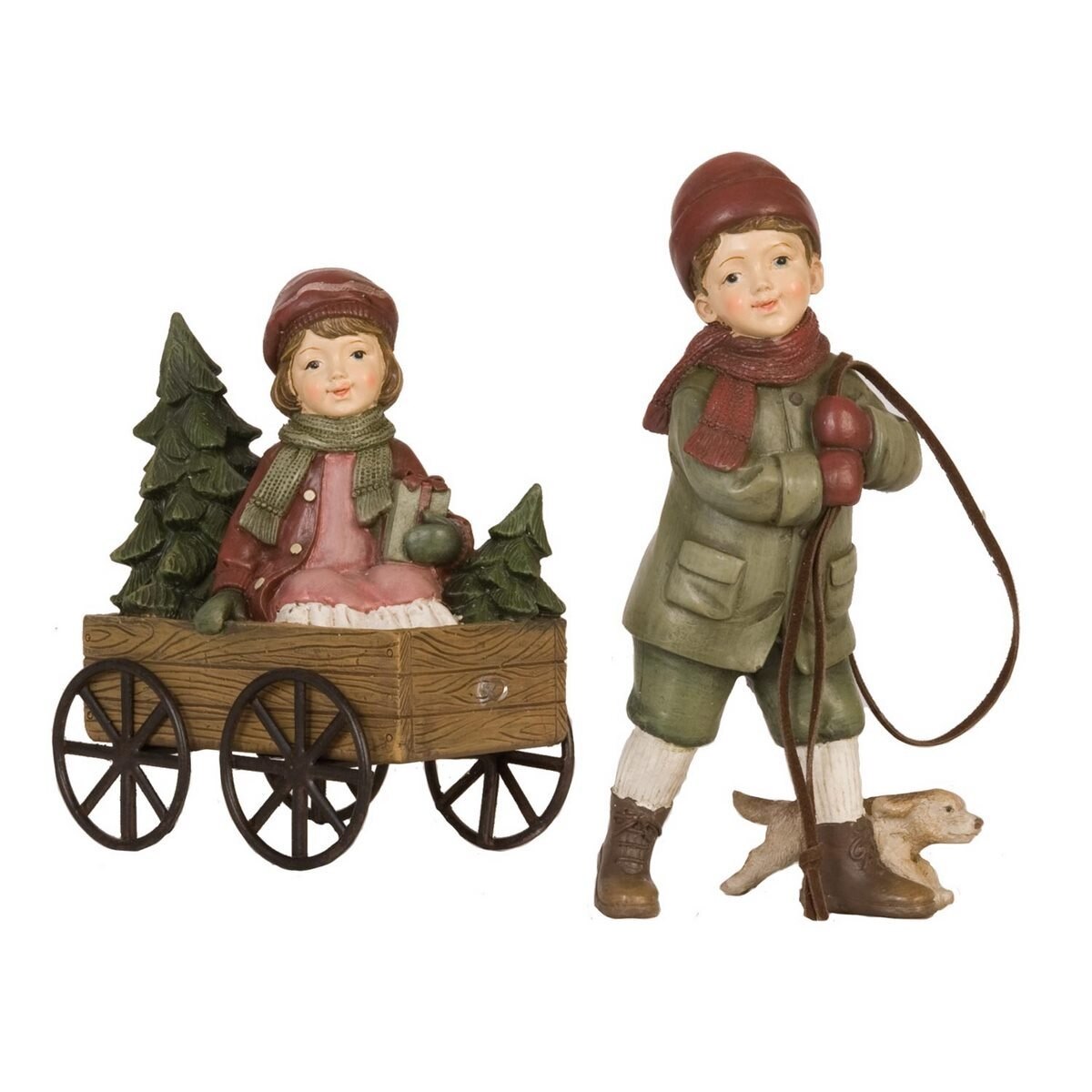 Set 2 figurine Copii din polirasina 20 cm x 7 cm x 16 h