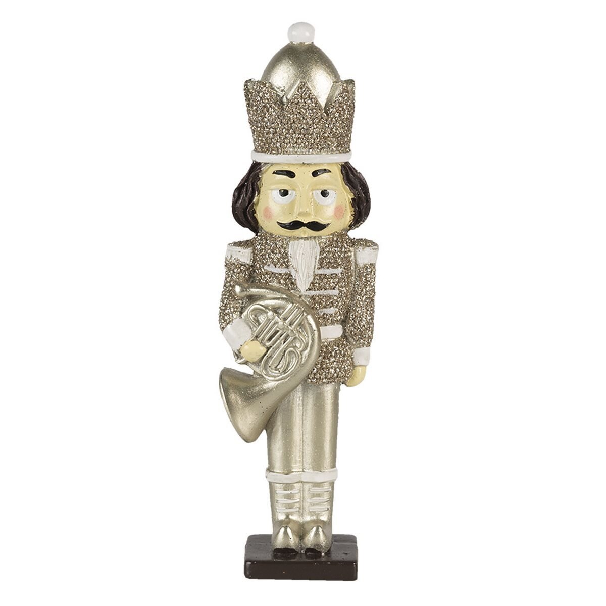 Figurina Spargatorul de Nuci din polirasina argintie alba 5 cm x 4 cm x 20 h