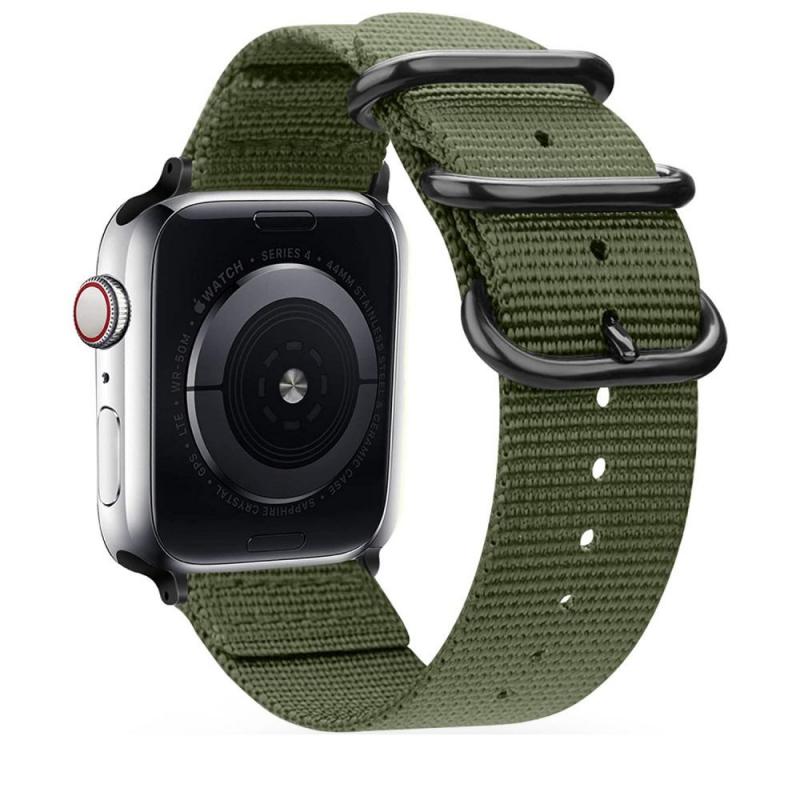 Curea material textil Tech-Protect Scout compatibila cu Apple Watch 1/2/3/4/5/6/7/SE (42/44/45mm) Green