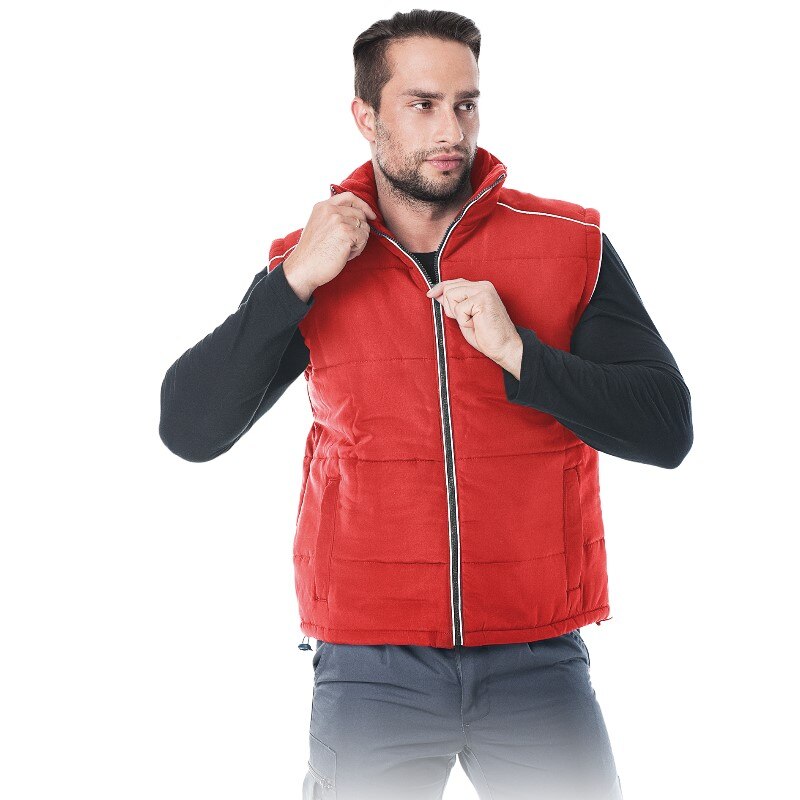 Vesta de protectie, Foka, unisex , dublu izolata, rosu marimea L