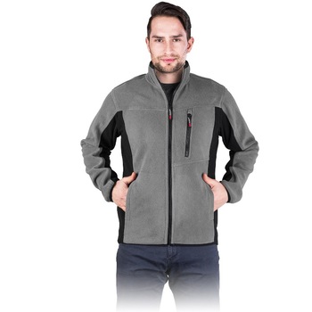 Hanorac de iarna, Polar-Twin din fleece, cu buzunare multiple, unisex, gri/negru marimea XL Hanorac de iarna, Polar-Twin din fleece, cu buzunare multiple, unisex, gri/negru marimea XL