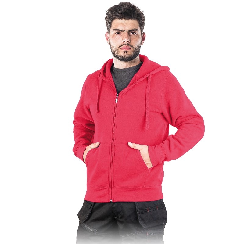Hanorac de protectie, Smoker, cu buzunare si gluga, unisex rosu marimea M