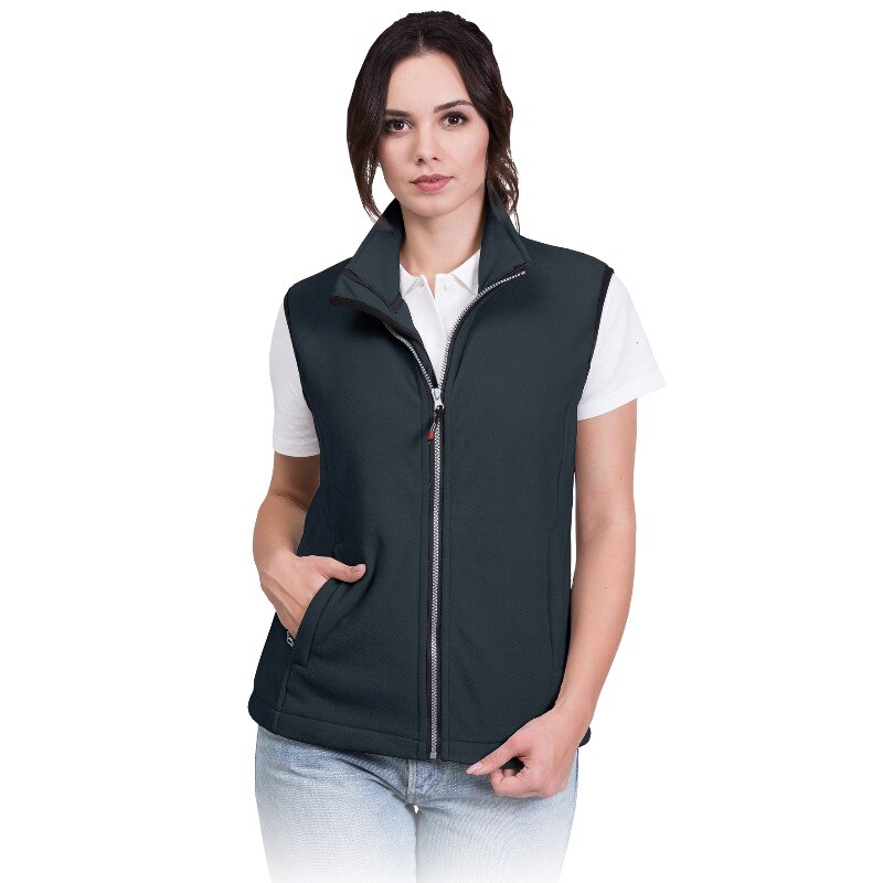 Vesta de protectie VHoney, din fleece cu buzunare, de dama, bleumarin, marimea M