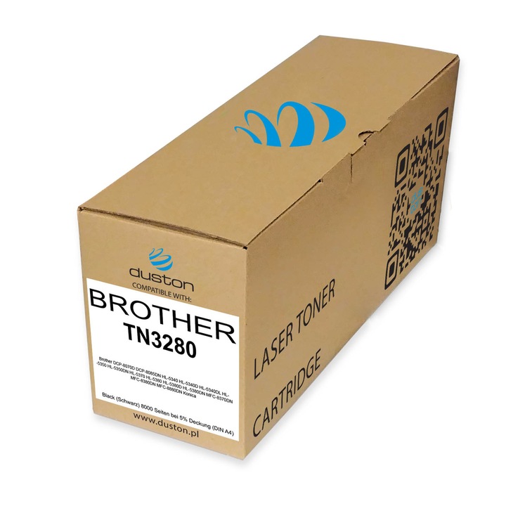 Toner imprimanta laser, Duston, Compatibil cu Brother DCP-8070D DCP-8085DN HL-5340 HL-5340D HL-5340DL HL-5350 HL-5350DN HL-5370 HL-5380 HL-5380D HL-5380DN MFC-8370DN MFC- 8380DN MFC-8880DN, Negru