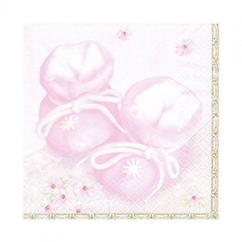 Servetele de masa 33x33cm, model saculet roz - 3 straturi Servetele de masa 33x33cm, model saculet roz - 3 straturi