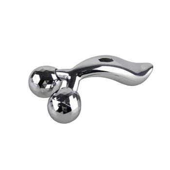 Aparat de masaj facial Tiessa®, rola 3D lifting, argintiu, 15.5 x 8.5 cm Aparat de masaj facial Tiessa®, rola 3D lifting, argintiu, 15.5 x 8.5 cm