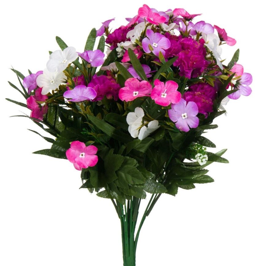 Buchet de flori, Zola®, in nunate diferite de roz/mov, 45 cm