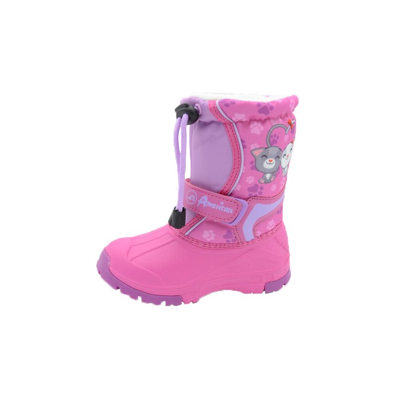 Cizme imblanite pentru fete American Club SB-5/2018F, Fucsia 24 EU