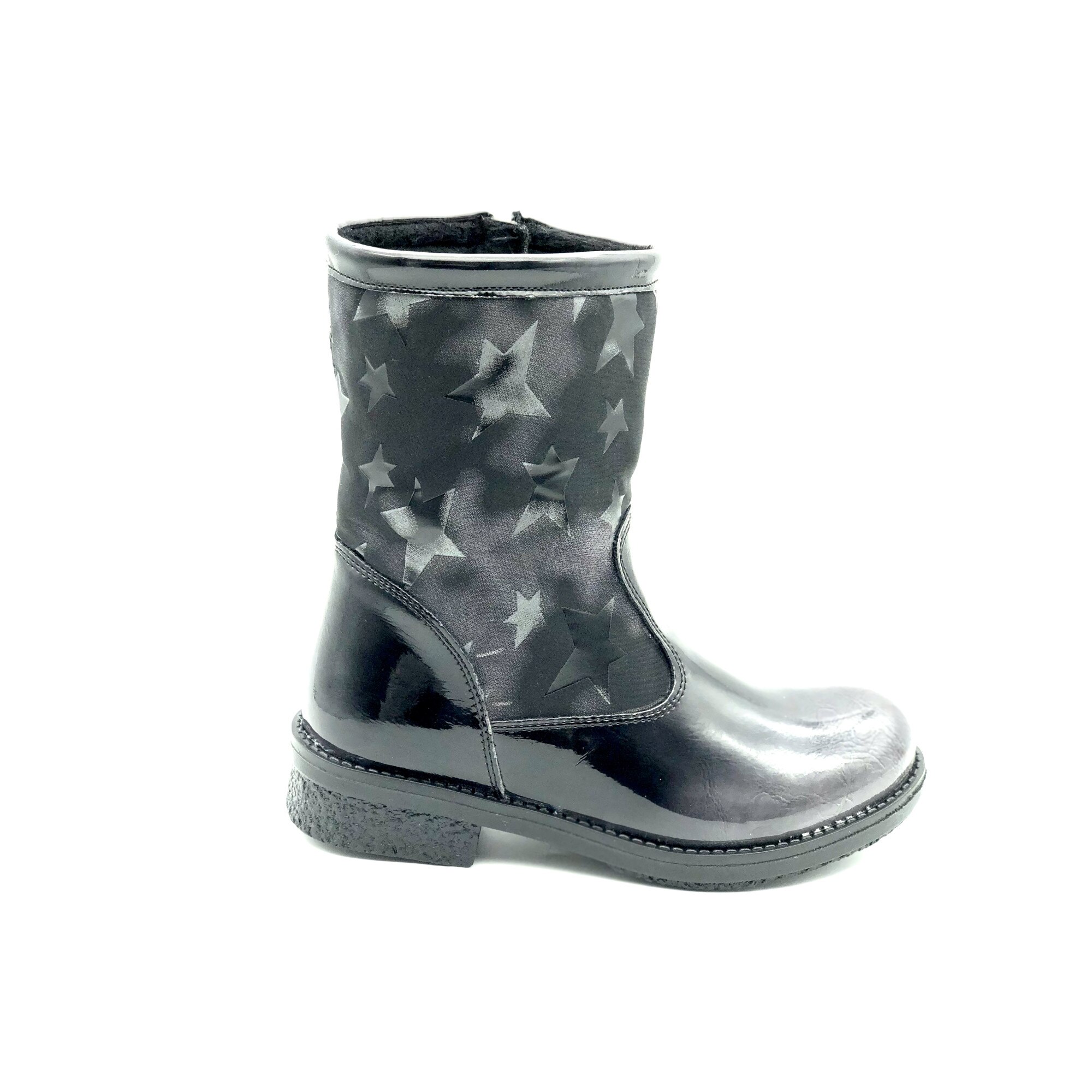 Cizme copii Sibel Bebe EVO1190, ortopedice, piele ecologica, Negru/Gri