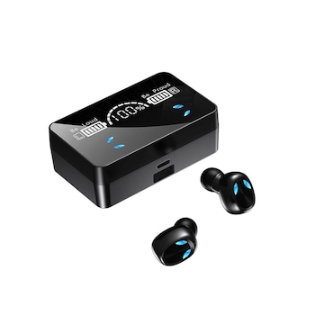 Casti de gaming OZ X3 Wireless cu baterie de incarcare externa, 65MS, Rezistente la Apa IPX-5, Senzor inteligent de conectare Control TOUCH, Anulare zgomot, Bluetooth 5.1, Activare Vocala, Sunet 9D HD, Afisare Led, Negre Casti de gaming OZ X3 Wireless cu baterie de incarcare externa, 65MS, Rezistente la Apa IPX-5, Senzor inteligent de conectare Control TOUCH, Anulare zgomot, Bluetooth 5.1, Activare Vocala, Sunet 9D HD, Afisare Led, Negre