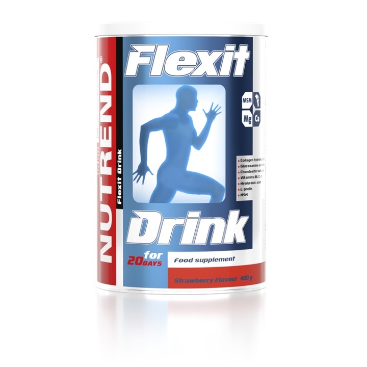 Хранителна Добавка за Стави Nutrend Flexit Drink, Вкус Ягода, 400г