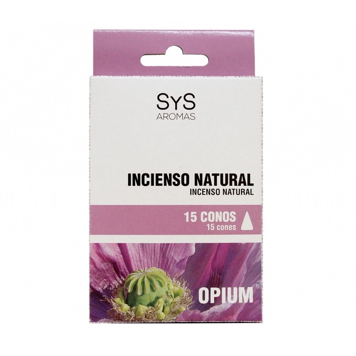 Conuri naturale parfumate SyS Aromas, Opium 15 bucati