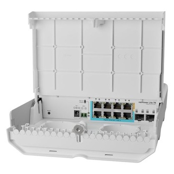 Switch outdoor Cloud Smart 8 Gigabit (7 PoE in), 2 SFP+ 10Gbps - Mikrotik CSS610-1Gi-7R-2S+OUT Switch outdoor Cloud Smart 8 Gigabit (7 PoE in), 2 SFP+ 10Gbps - Mikrotik CSS610-1Gi-7R-2S+OUT