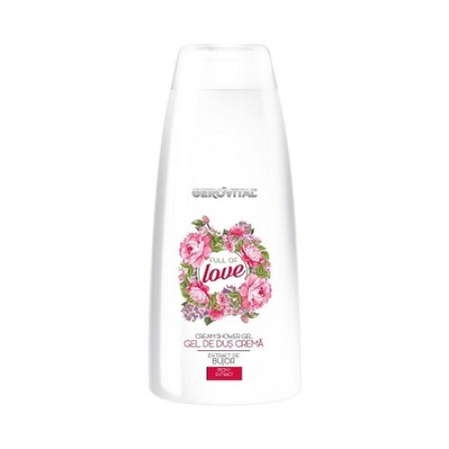 Gel de dus cu extract de bujor, Full of Fresh Gerovital, 400 ml, Farmec