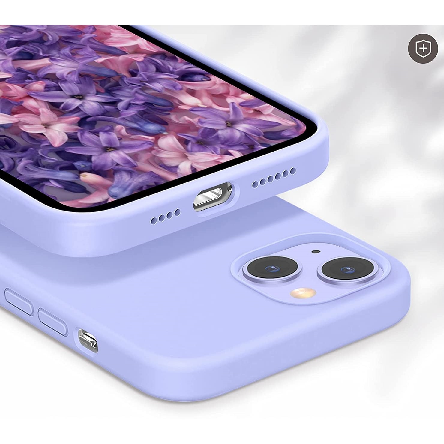 Husa din silicon ultra-slim MATA cu microfibra pe interior pentru iPhone 13 Mini / Mov, Lila