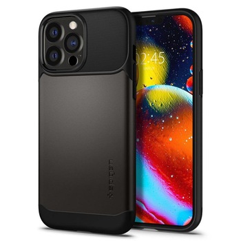 Carcasa Spigen Slim Armor MagSafe compatibila cu iPhone 13 Pro Max Gunmetal Carcasa Spigen Slim Armor MagSafe compatibila cu iPhone 13 Pro Max Gunmetal