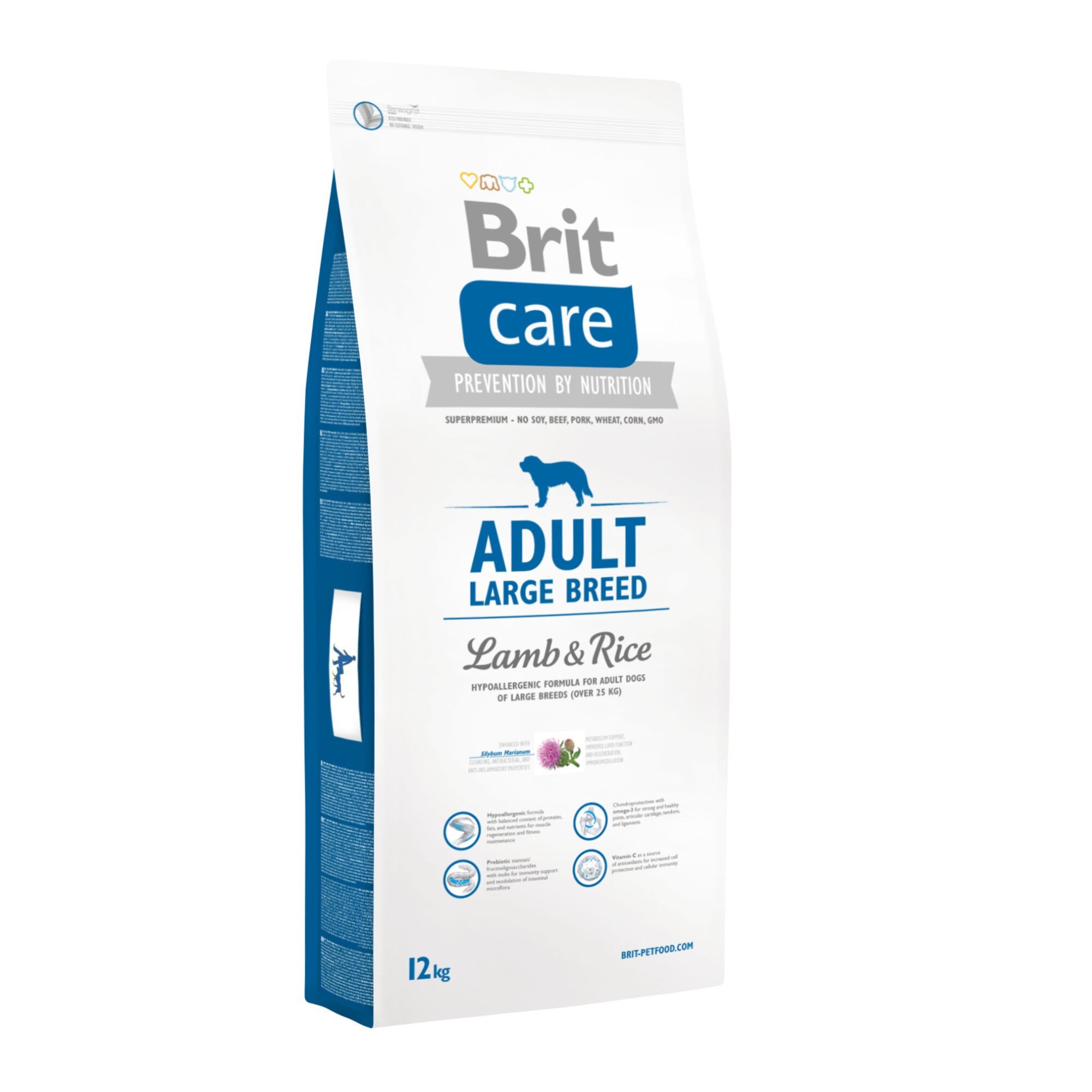 Hrana pentru caini, premium, uscata, Brit Care, adulti, talie foarte mare, carne de miel, 12 kg