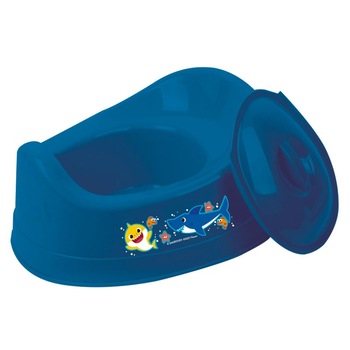 Olita cu capac din plastic, cu rechin, albastra Olita cu capac din plastic, cu rechin, albastra