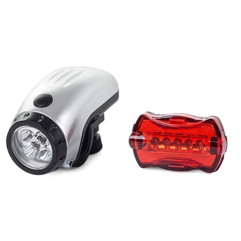Set de lumini bicicleta, Zola®, LED, pentru fata si spate, lumina alba si rosie Set de lumini bicicleta, Zola®, LED, pentru fata si spate, lumina alba si rosie