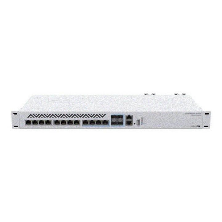 Management Switch, 8 x 10G Ethernet, 4 x 10G combo RJ45/SFP+, Mikrotik CRS312-4C+8XG-RM