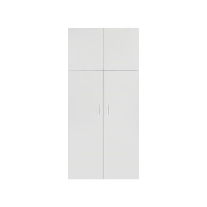ML-Design Univerzális szekrény, 80 x 182,4 x 37 cm, állítható és levehető polcok, fehér