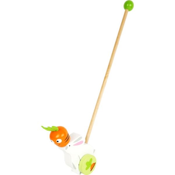 Jucarie de impins din lemn iepuras multicolor 57x7x17 cm Small Foot