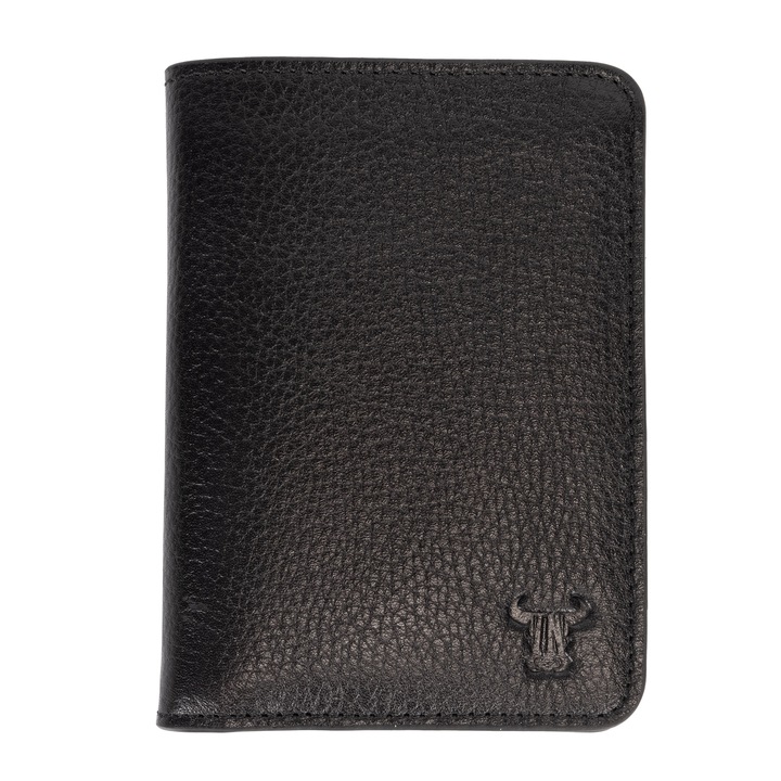 Portofel piele barbati, Toro Nero, Ayan black