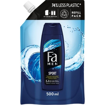Rezerva gel de dus Fa Sport cu parfum de citrice verzi, 500 ml Rezerva gel de dus Fa Sport cu parfum de citrice verzi, 500 ml